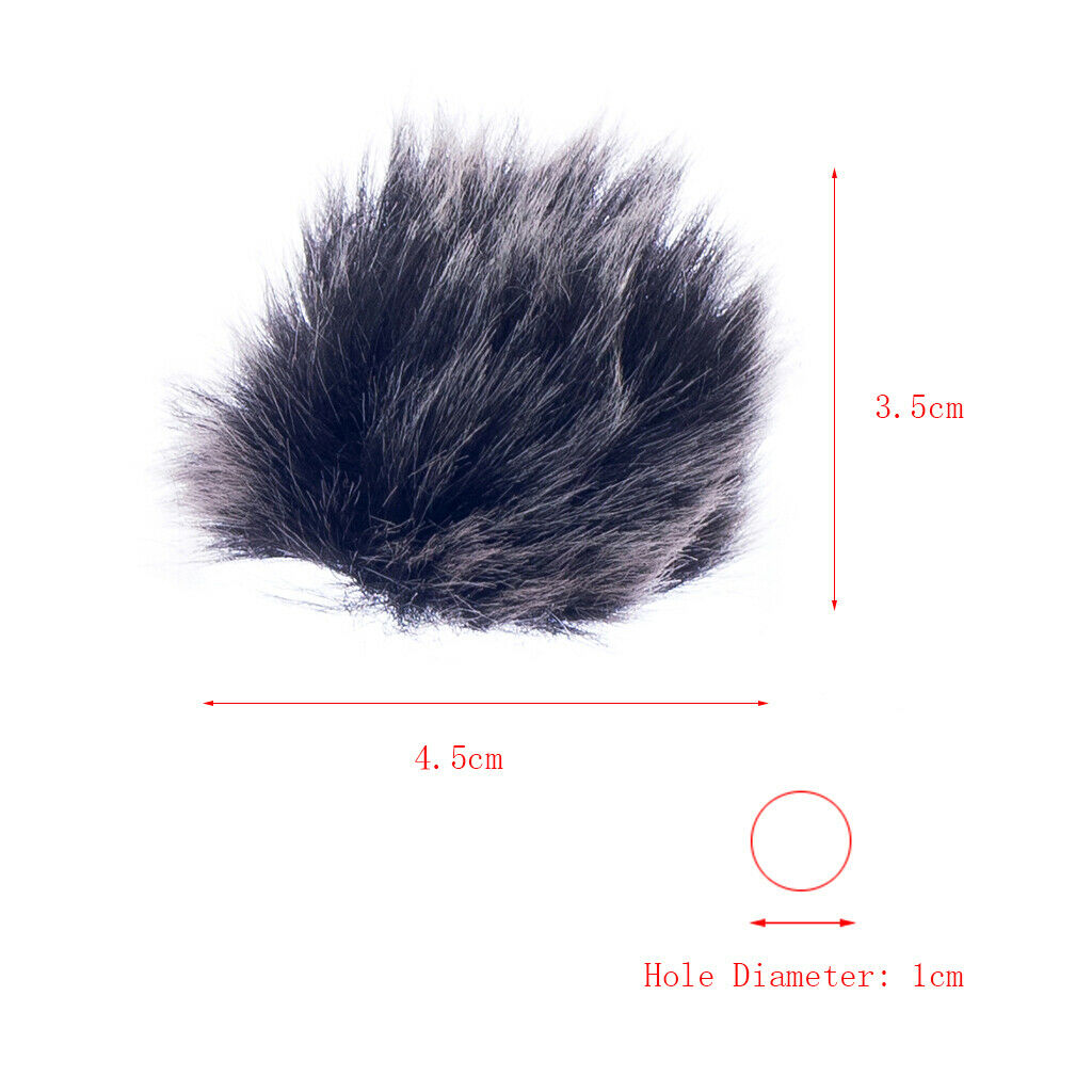3x Lavalier Lapel Tie Clip Microphone Mic Fur Wind Muff Windscreen Cover