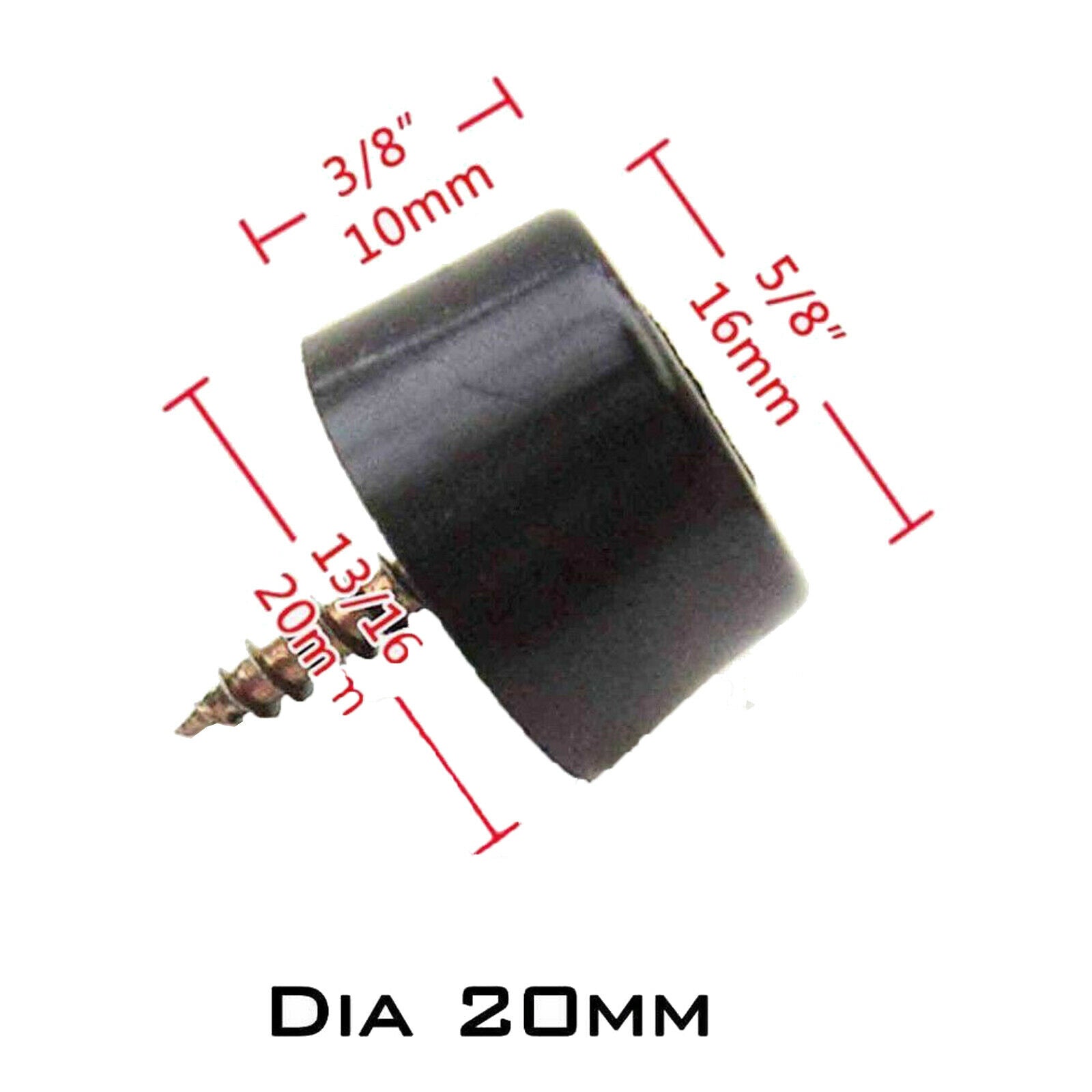 12Pcs 14X19X10MM Rubber Feet Protector Pads Furniture Instrument Case Bumper