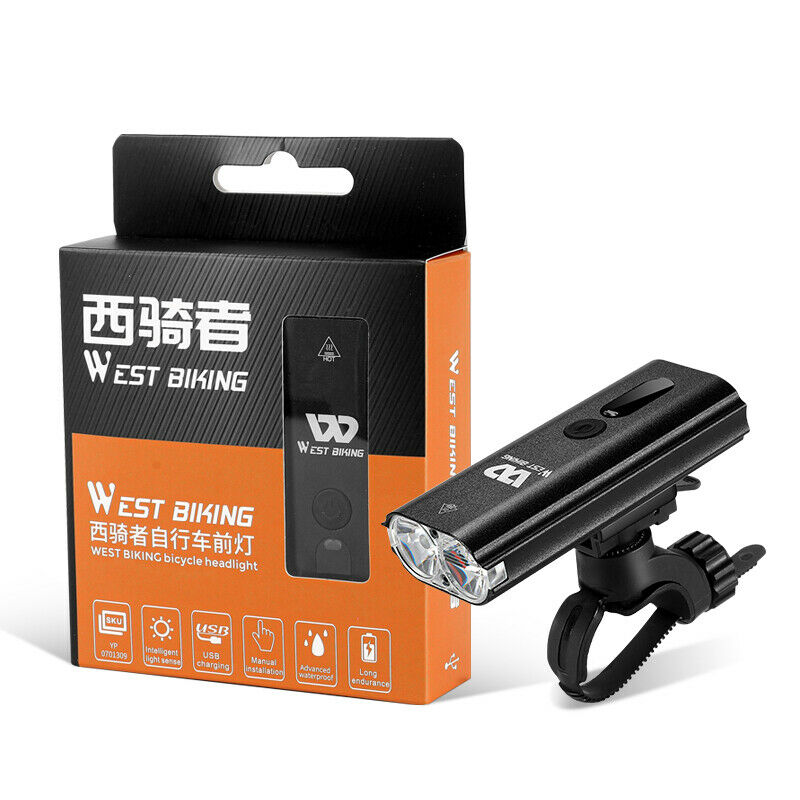 Bicycle Light USB Rechargeable Headlight Cycling LED Flashlight Lamp Waterproof