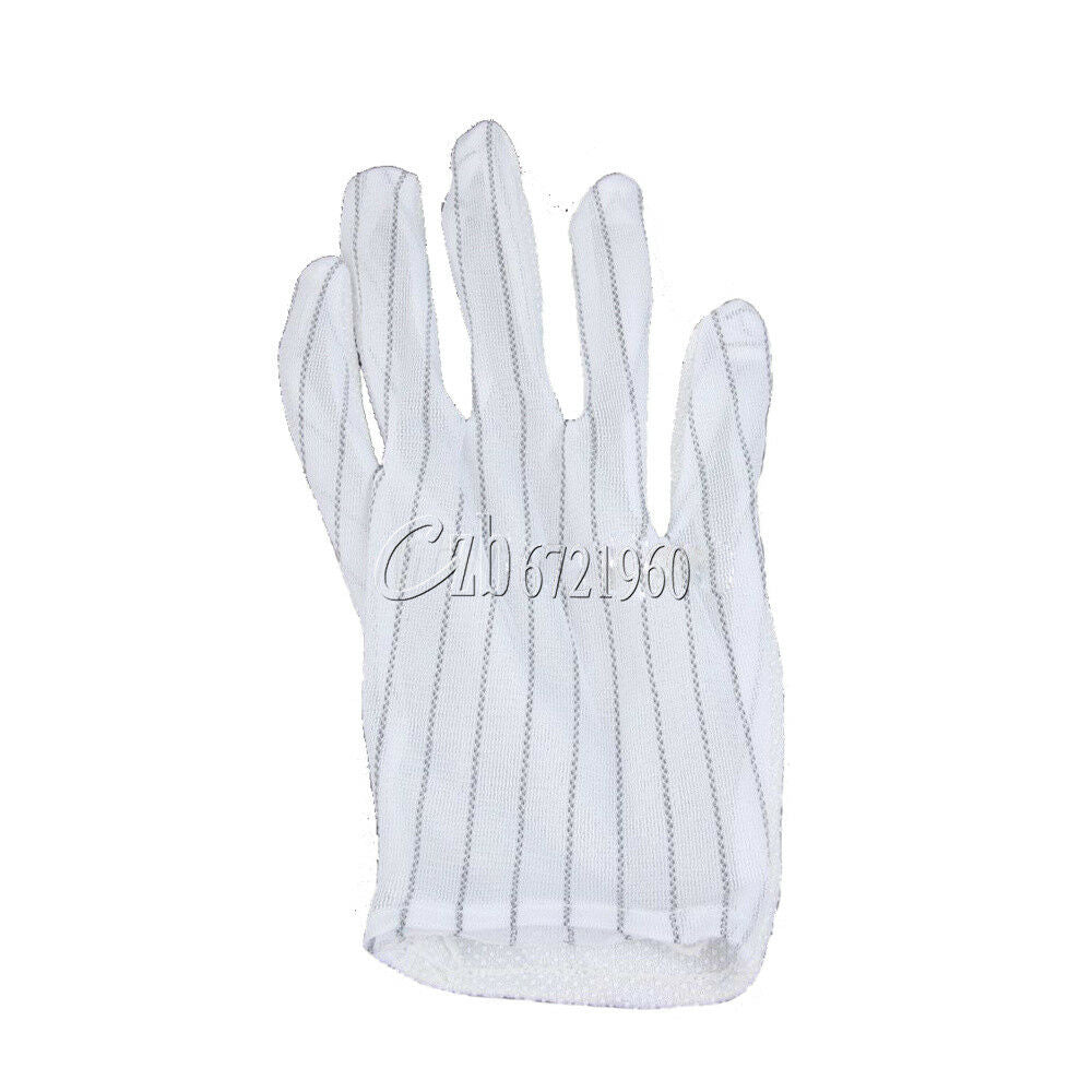 10 Pairs Anti Static Work Gloves Inspection Nylon Knit Working Safety Grip Woker