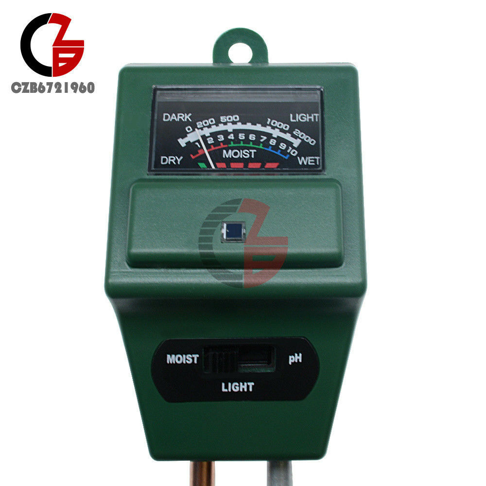 3 in 1 PH Tester Soil Water Moisture Light Test sensor Meter Garden Plant Flower