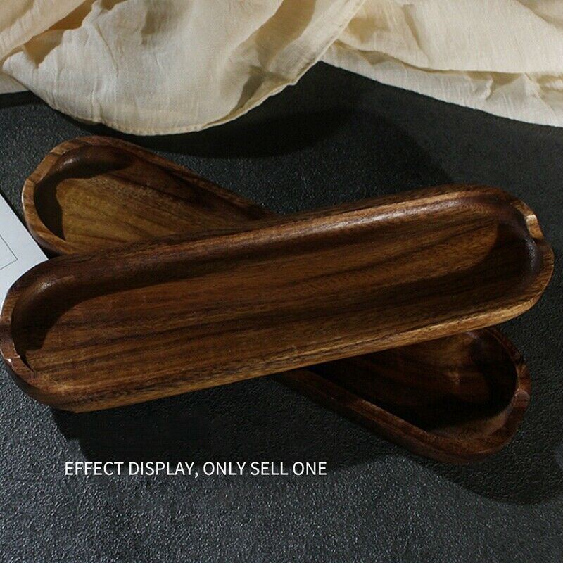 Teak Rectangular Wooden Plate Small Leaf Acacia Fruit Plate Snack Plate WoodS6Z2