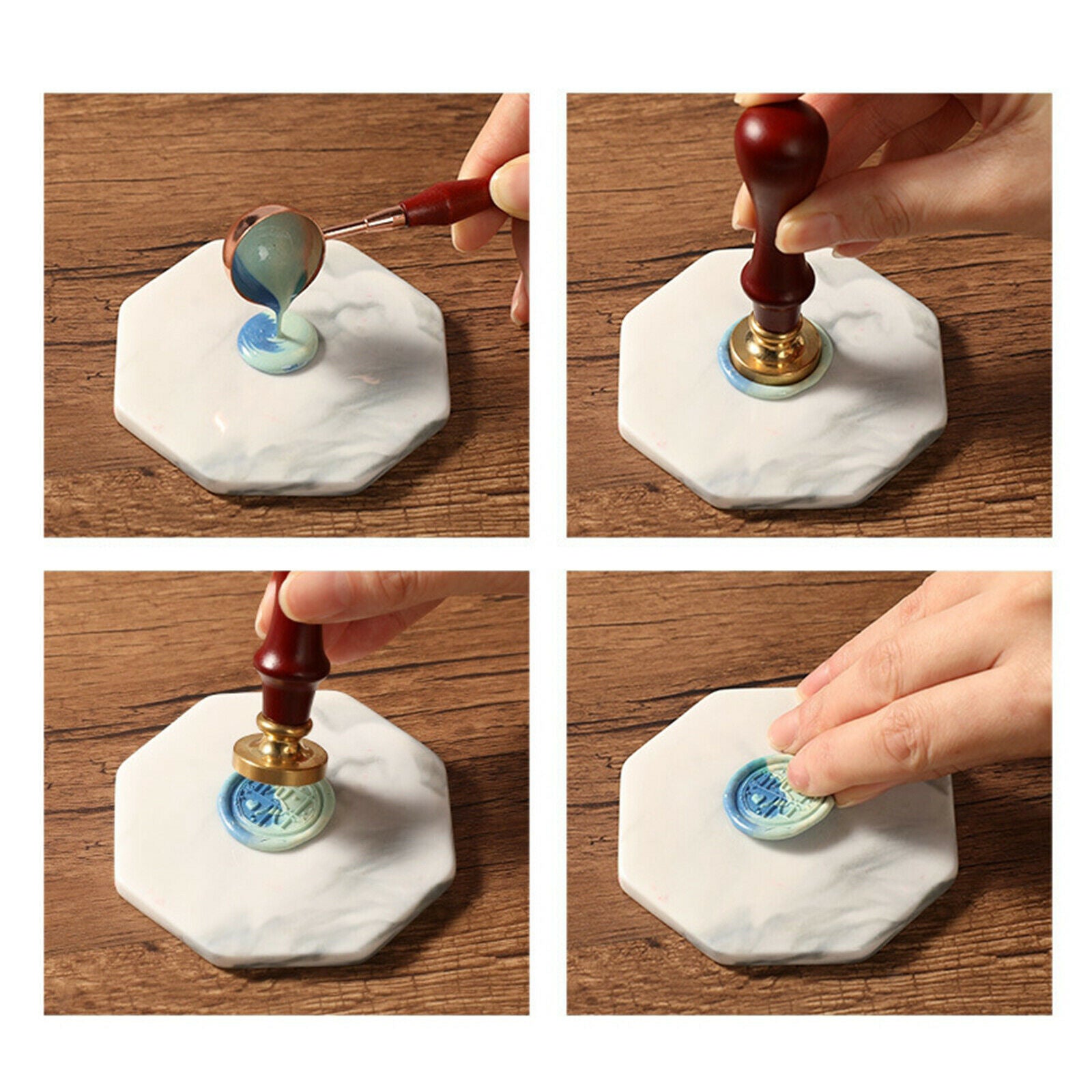 Wax Sealing Stamp Kit for Letter Card DIY Scrapbooking Craft Gift Seal Set