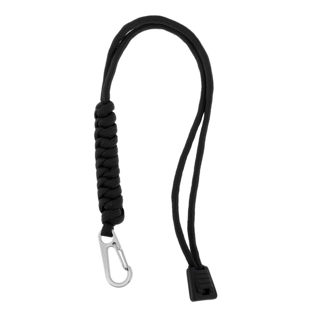 Keychain Hook Belt Metal Carabiner Webbing Buckle Clip + Paracord Lanyard Rope