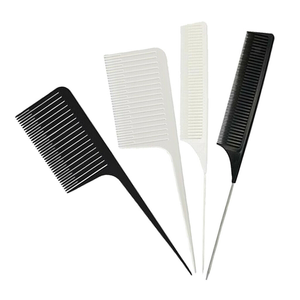 4Pcs Barber Pro Highlight Salon Weave Highlighting Foiling Hair Comb Styling