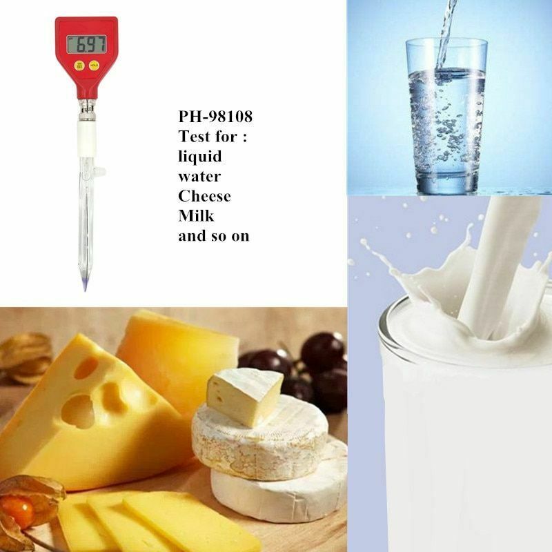 Portable Pocket Milk Cheese Soil Food Purity Monitor Electrode Tester Ph Meter