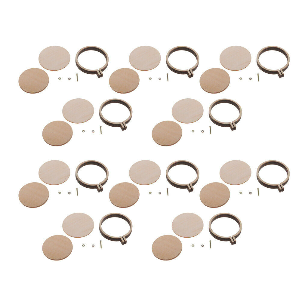 10pcs Mini Wooden Embroidery Hoop Round Shape Inner Diameter 44mm for Cross