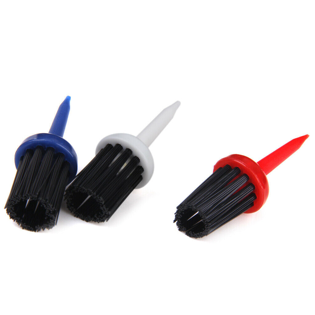 3pcs Nylon Golf Tee Brush Driver 57mm 5.7cm Random Color