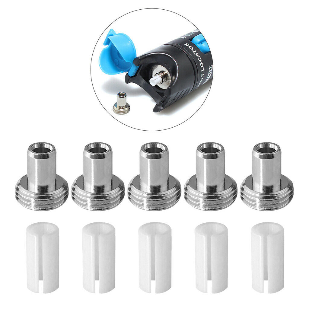 10 Pieces Ceramic Sleeve Metal Adapter Parts for Visual Fault Locator Tester