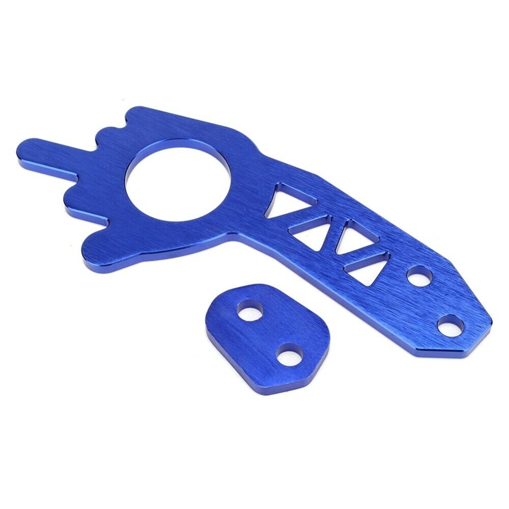 Universal Car Aluminium Alloy Front Rear Trailer Towing Hook Ring Set Blue new