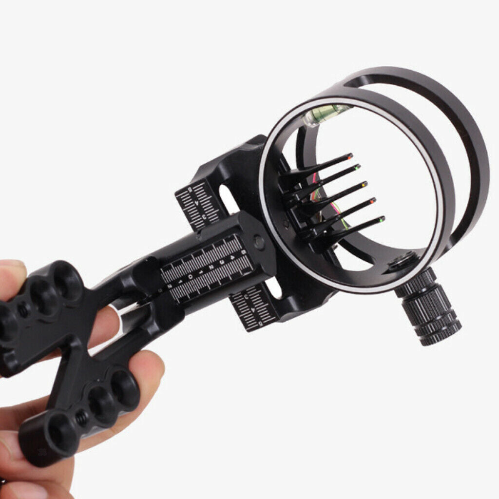 5 Pins 0.019'' Bowsight Aluminum Alloy Adjustable Fit Right/Left Hand Hunting