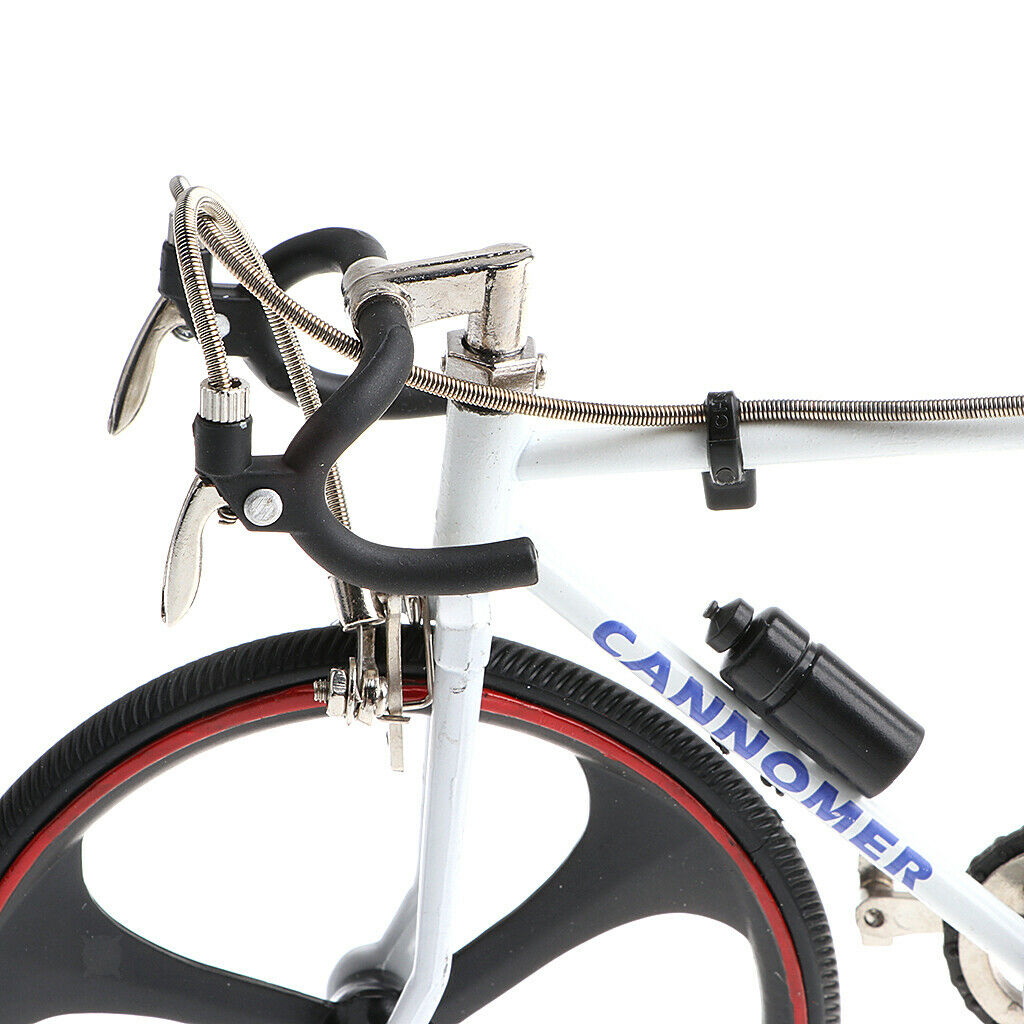 1:10 Scale Metal Decorative Bicycle Blue White Road Bike Coffee Bar Decor