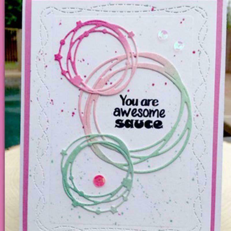 Line Ring DIY Metal Cutting Dies Stencil Scrapbooking Album Paper Card Crafts