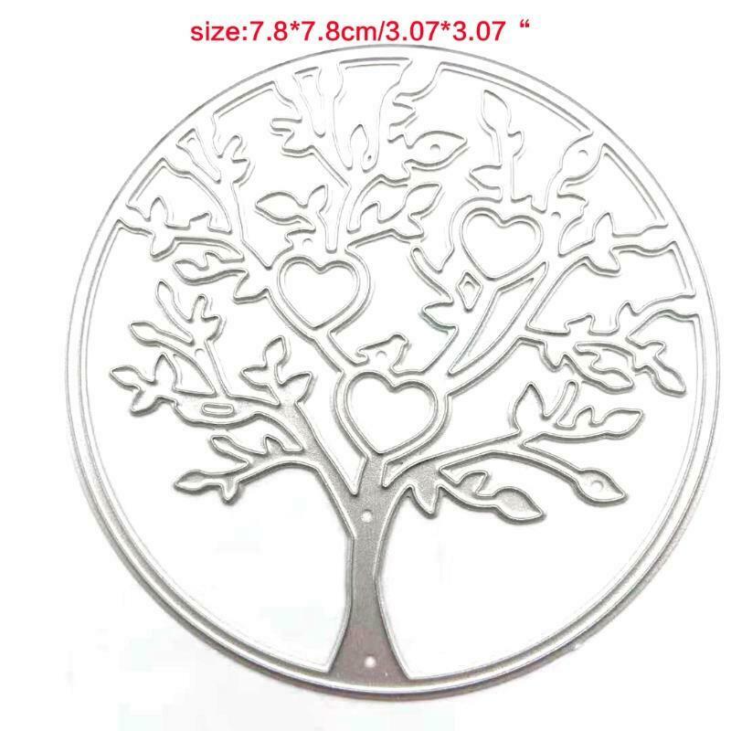 Round Tree Metal Cutting Dies Stencil DIY Scrapbooking Album Paper Card Template