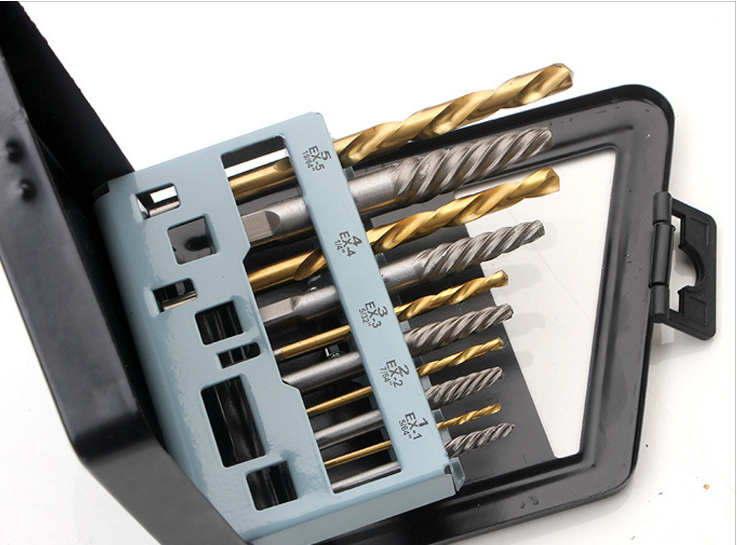 Screw Extractor Set Drill Bit Extractor Set 10Pcs