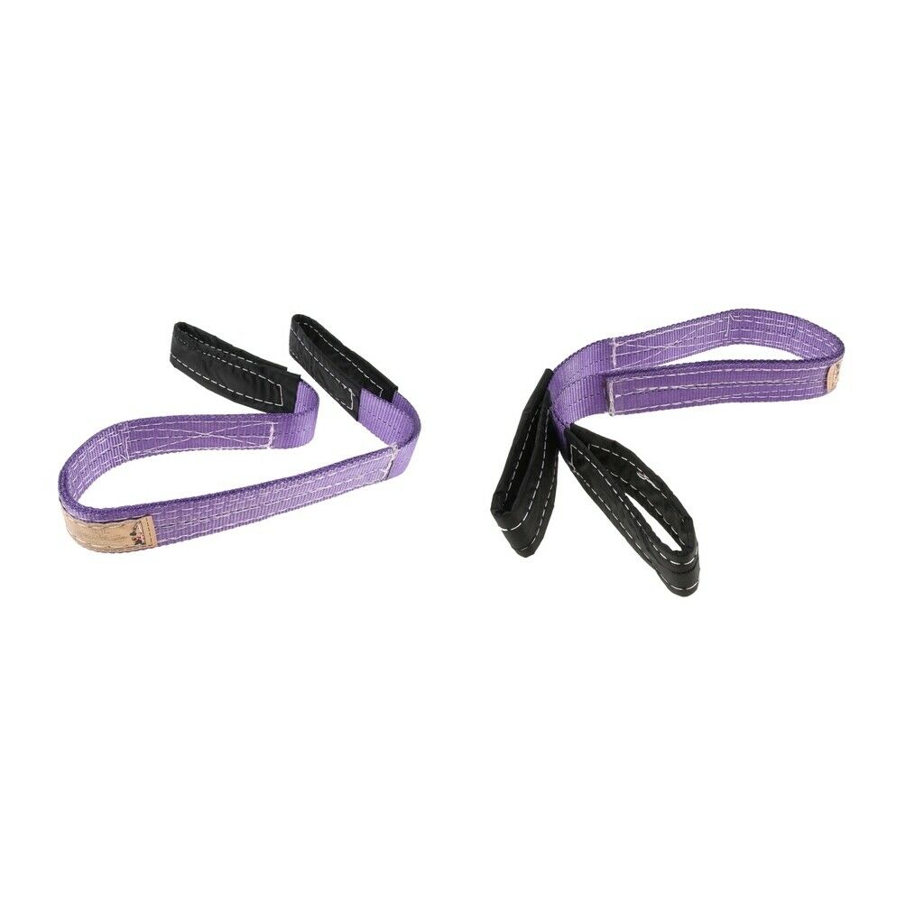 2x 1Meter Lifting Strap Towing Pull Rope 1 Ton Tow Rope Cable Road Recovery