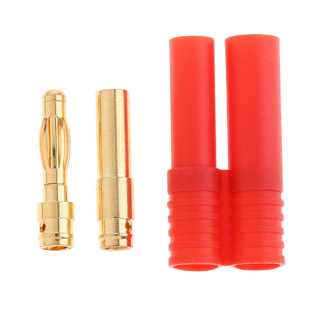 5x HXT Wireless Connectors, 4.0 mm 4mm Banana Bullet  (Male & Female) with Red