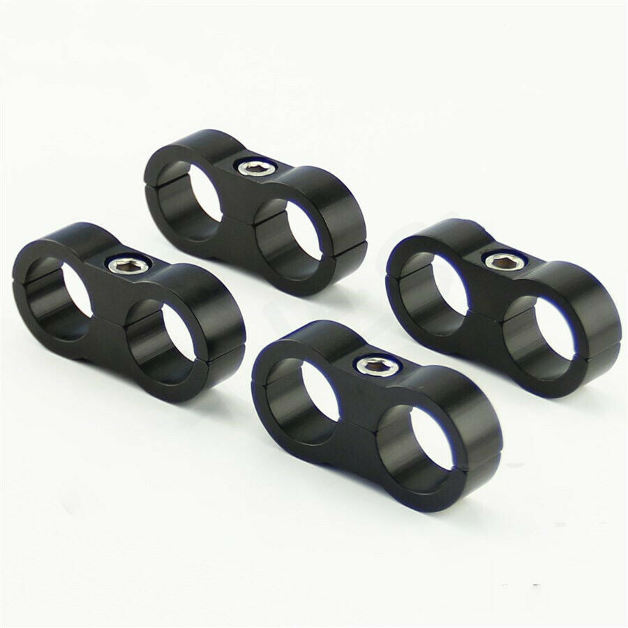 4X AN-10 AN10 19MM 0.75 in Braided Hose Separator Clamp Fitting Adapter Bracket