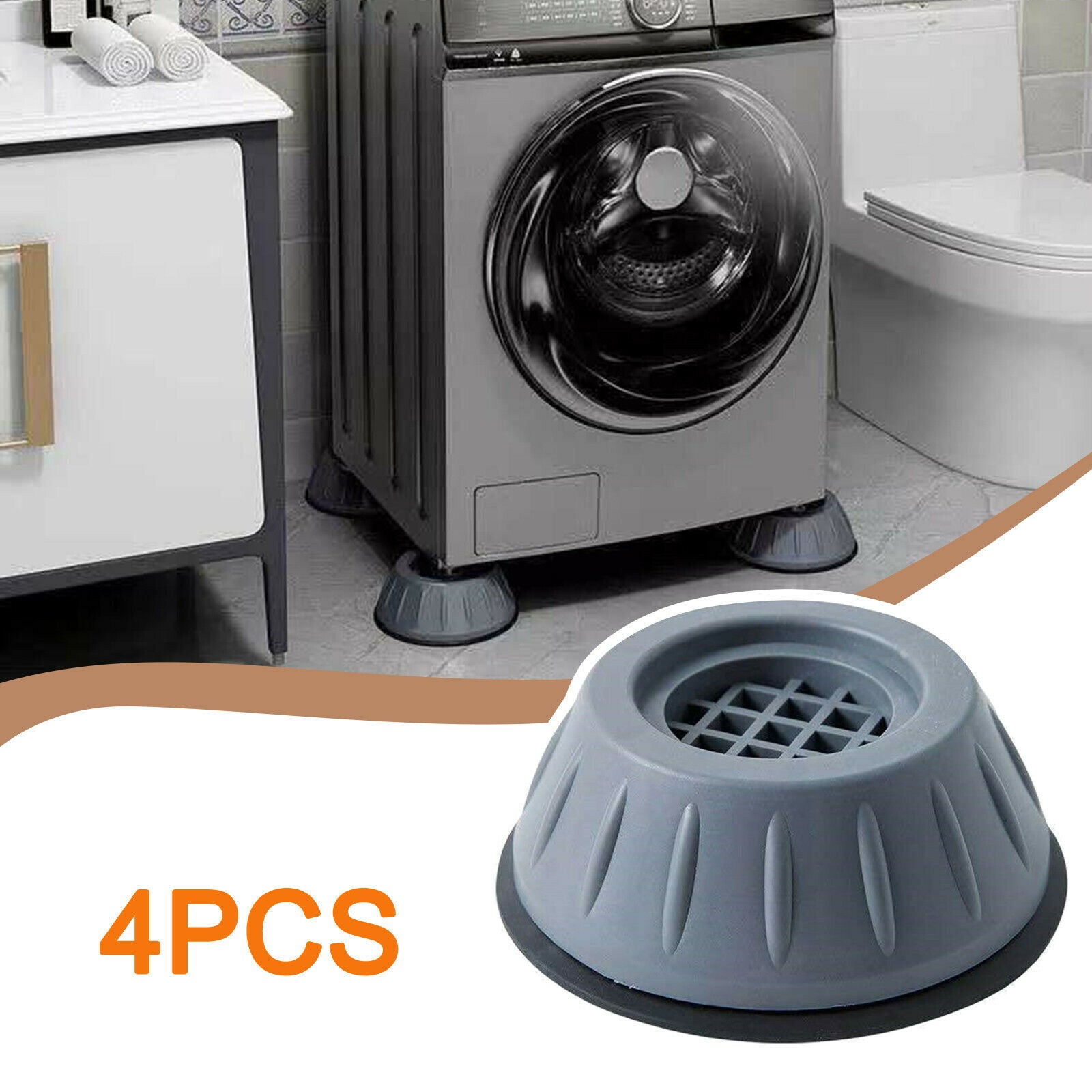 4pcs Anti-Vibration Foot Pads Washer Dryer Mat Mute Fix Furniture Shock Non-slip