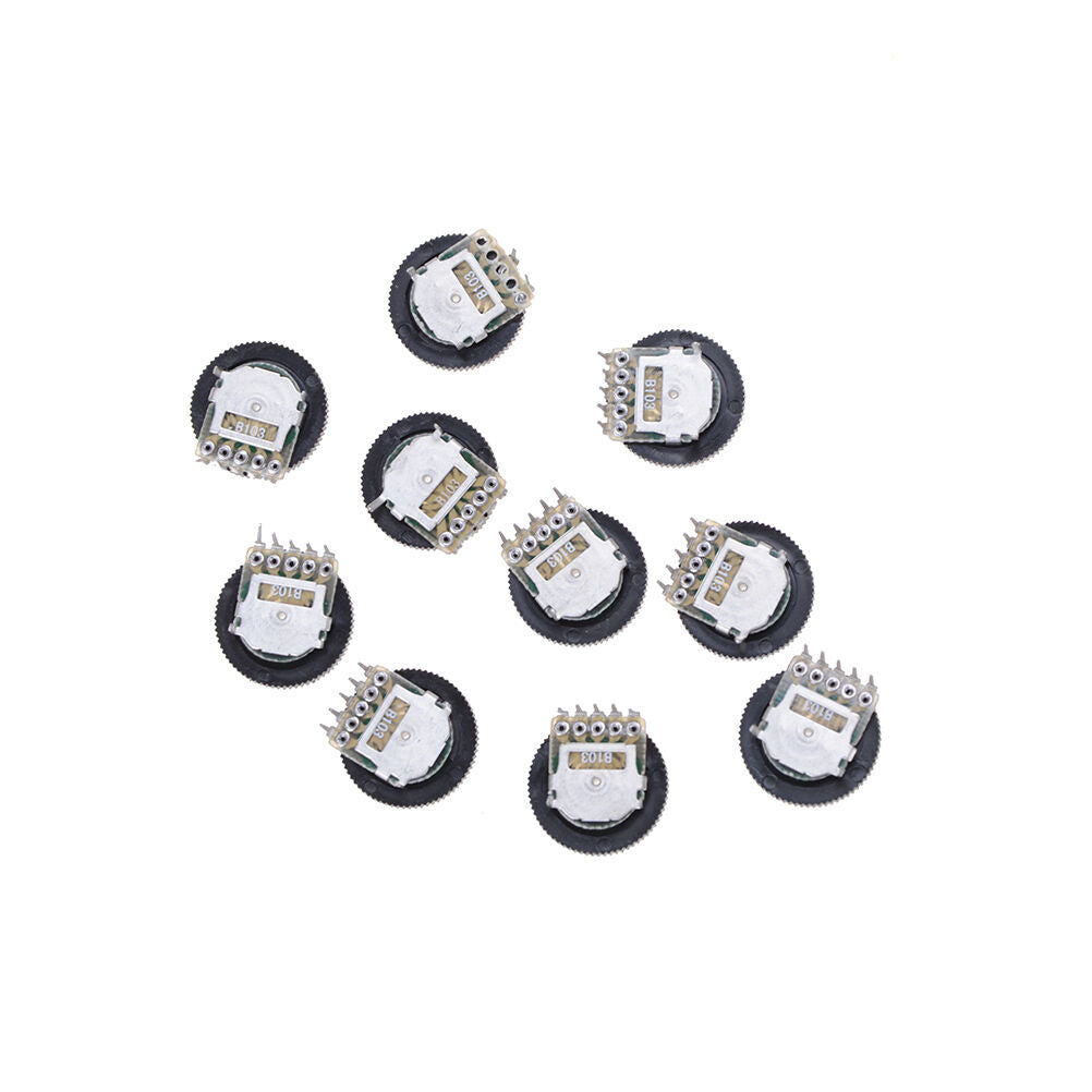 10pcs B103 16x2mm 10K Ohm Double Dial Taper Volume Wheel Duplex Potentiome.l8