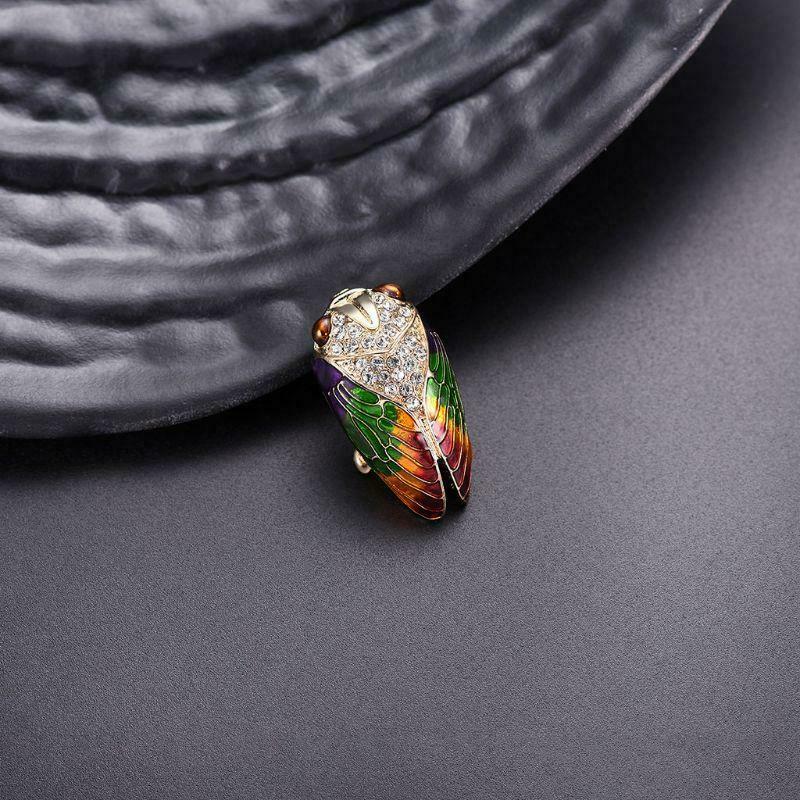 Cicada Brooch Insects Rhinestone Fashion Charms Jewelry Badge Banquet Scarf Pins