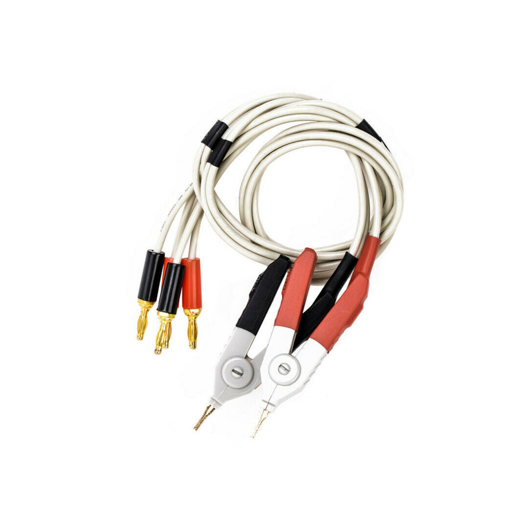 New Kelvin Clip Test Clip For LCR Meter Cable w/ 4 Banana Plug Connectors  SMD