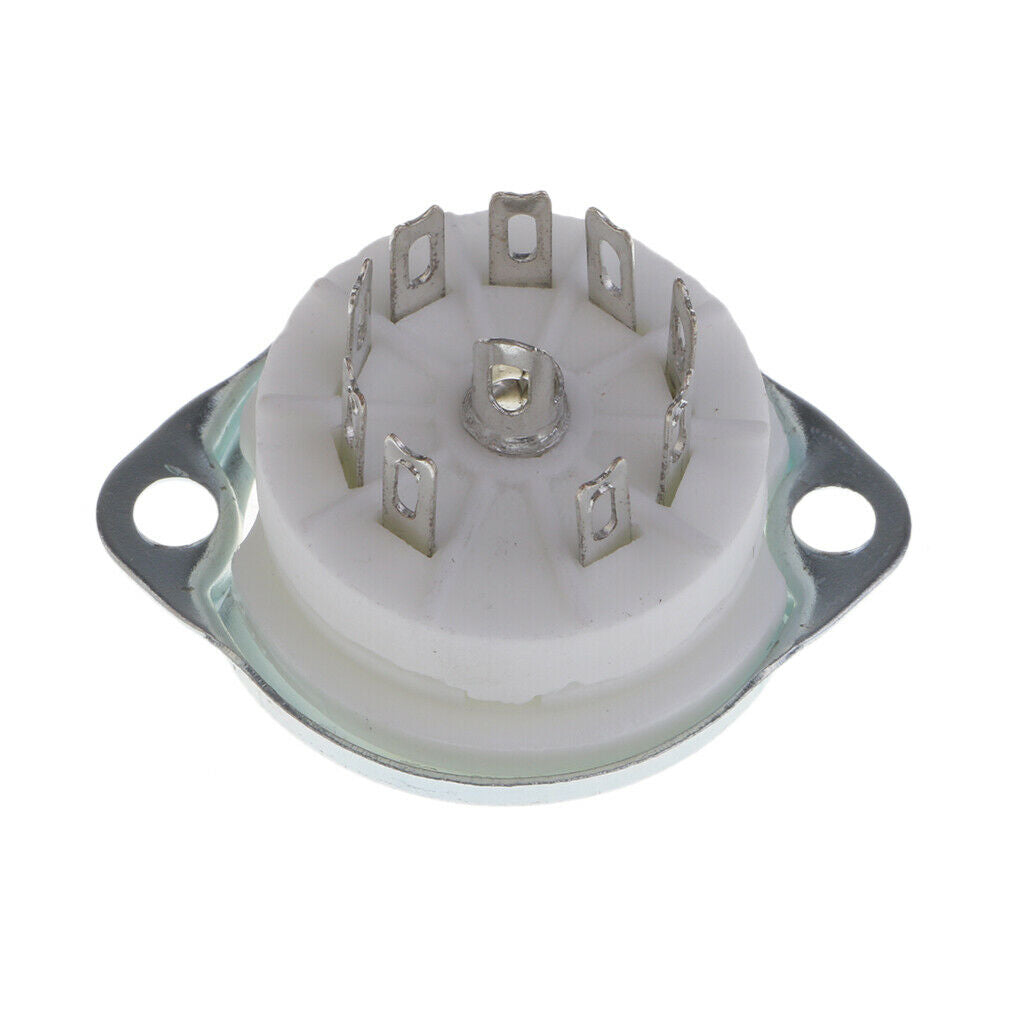 GZC9-F Ceramic 9pin PCB Mounting Tube Socket for 12AX7,12AT7,6922