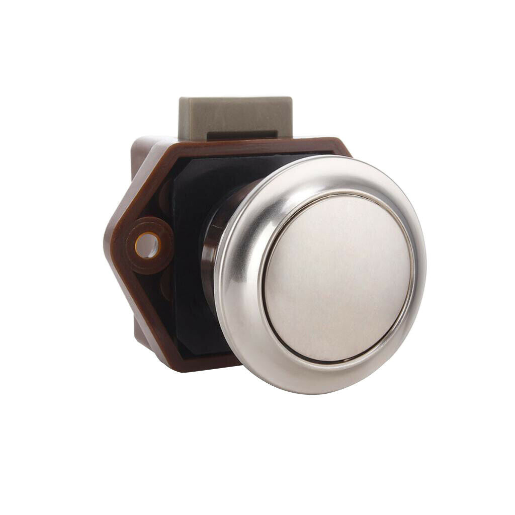 3-set Cabinet Push Button Press Drawer Cupboard Small Door Catch Lock Latch Bolt