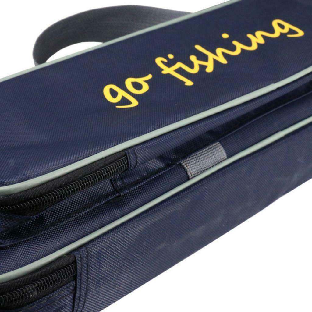 Large Capacity Portable Fishing Rod Reel Case Dustproof with Double Zippers