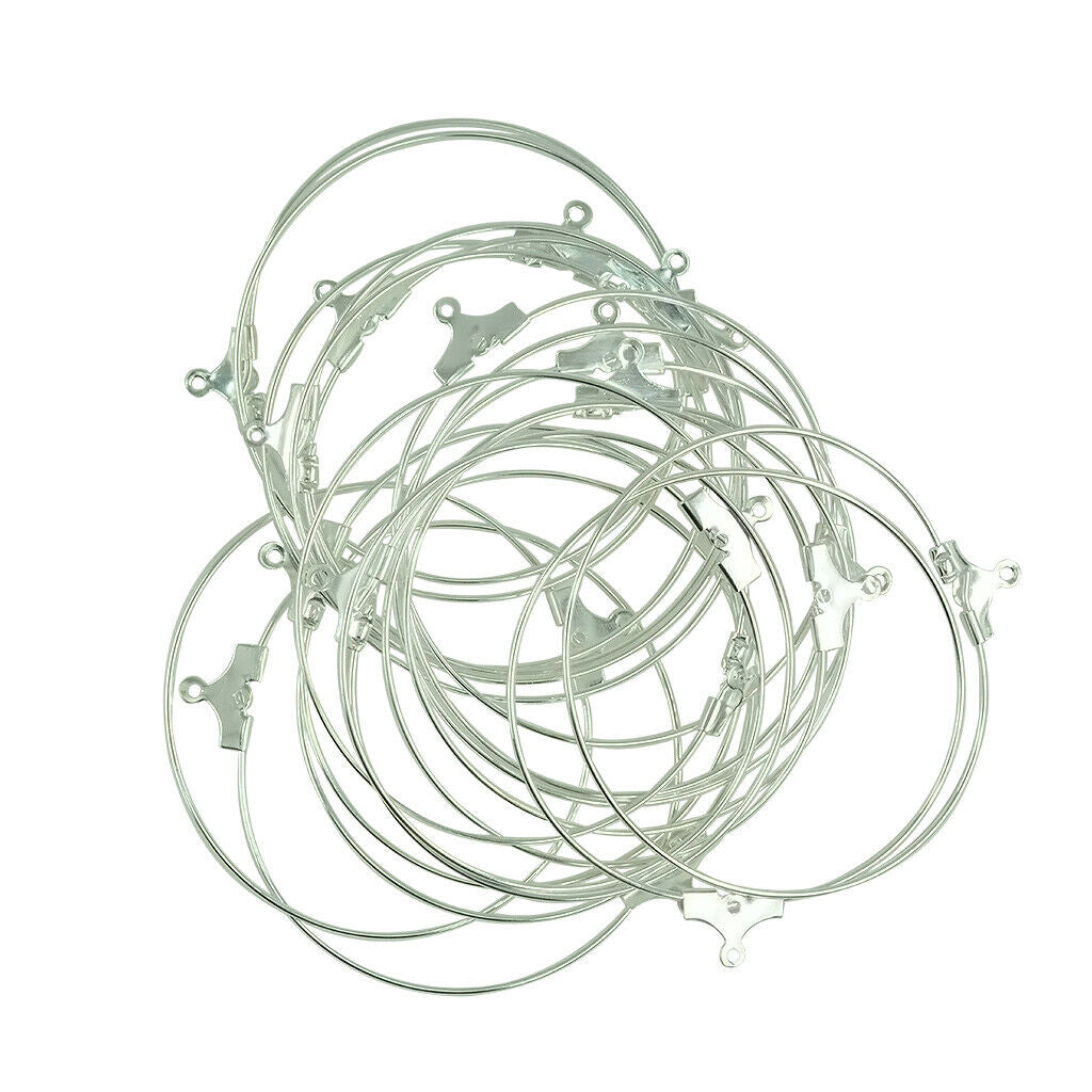 20pcs Women Girls Beading Hoops Loops Round Circle Dangle Ear Wire DIY Accessory
