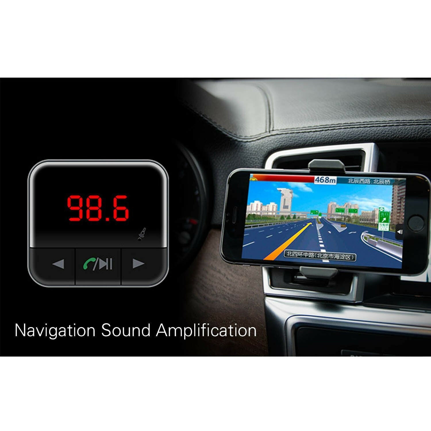 Car Kit MP3 Music Player Wireless Bluetooth FM Transmitter 2.1A Dual USB Charger