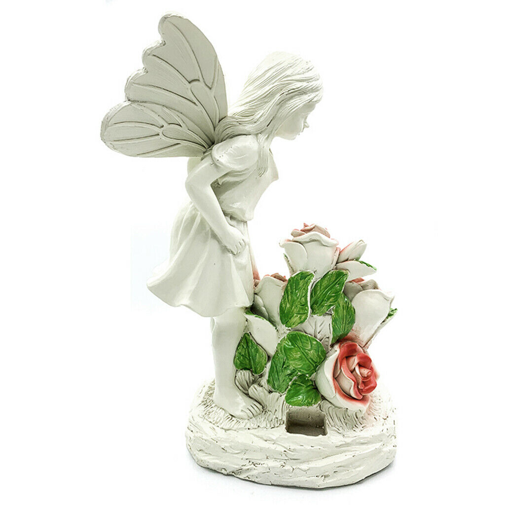 Garden Angel Flower Fairy Statue Micro Landscape for Home Outdoor Garden