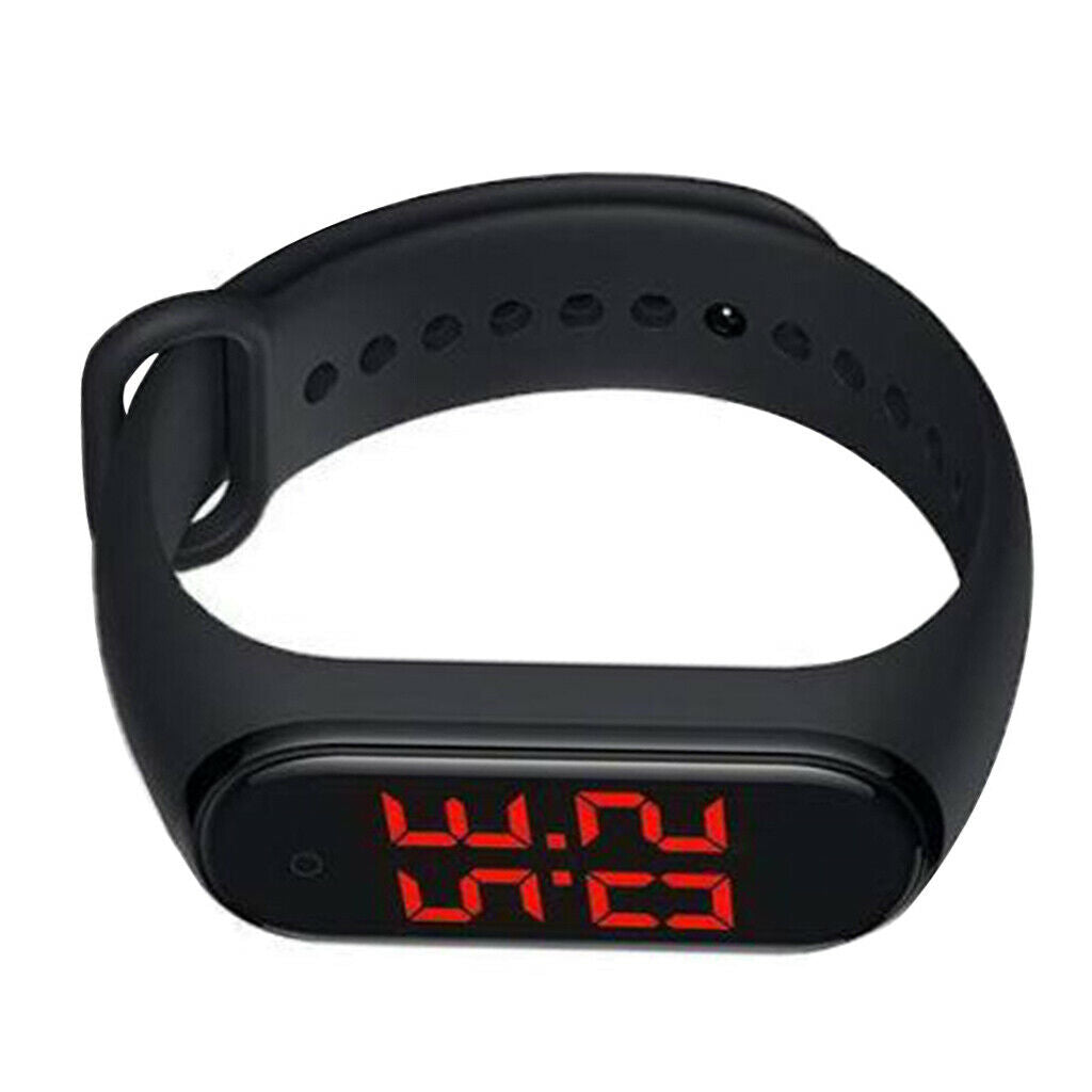 Kids Temperature Checker Wristband Bracelet Watch Time Display Outdoors