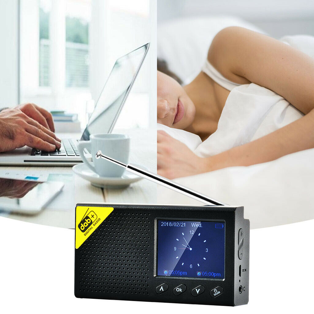 Home Pocket DAB Digital Radio w/ Antenna FM Receiver Rechargeable Battery