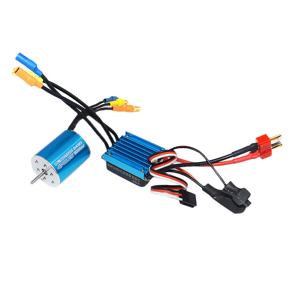 2430 Motor+25A Electric Speed Controller ESC for 1/16 1/18 RC Auto Car