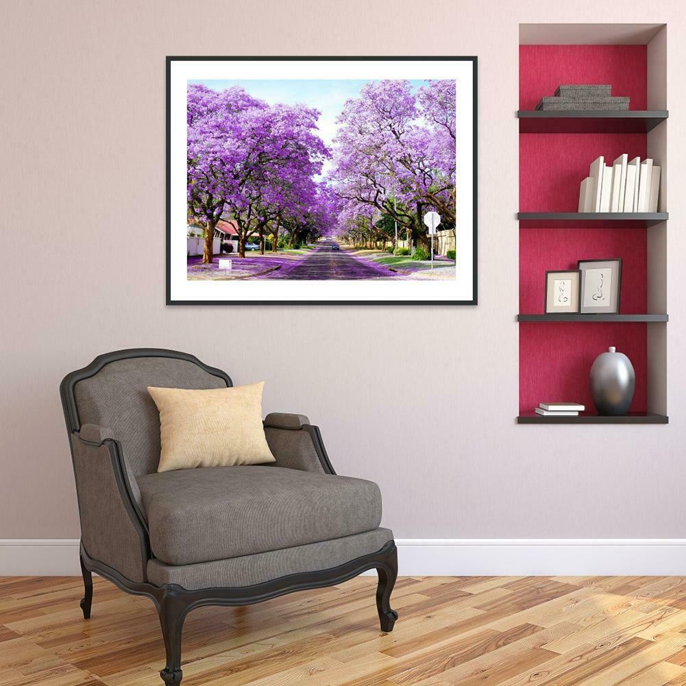 5D DIY Full Drill Diamond Painting Bauhinia Cross Stitch Mosaic Craft Kit @