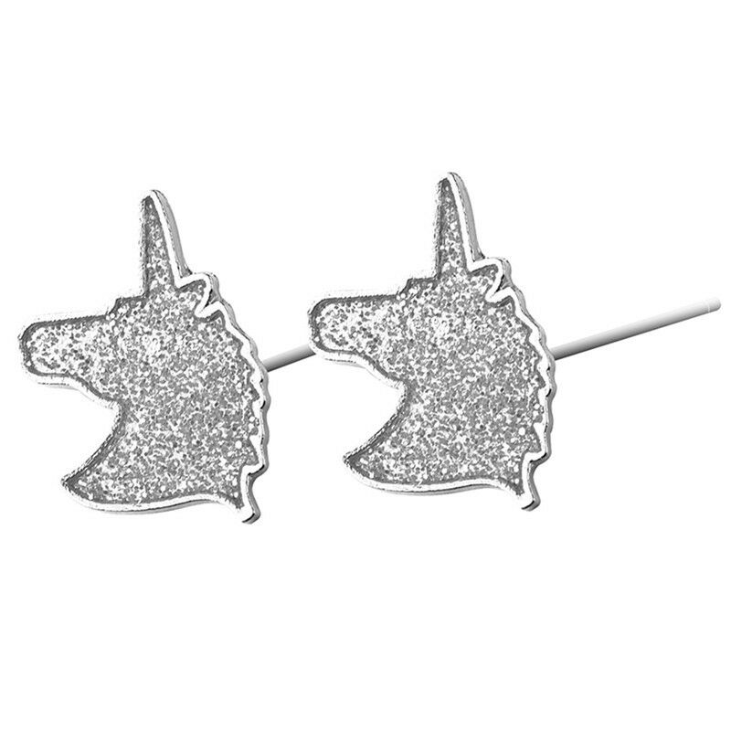 Ear Stud Earrings Cartoons Animal Glitter Horse Earrings Women Jewelr Qx