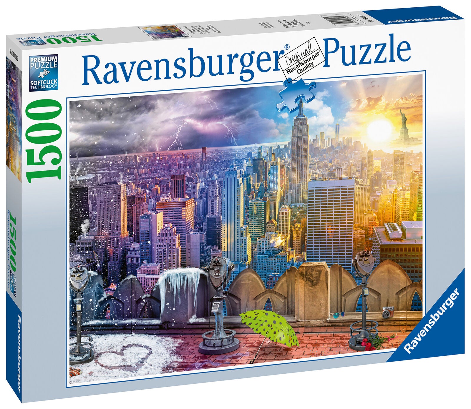 16008 Ravensburger New York Summer and Winter Jigsaw Puzzle 1500pc Age 12 Years+