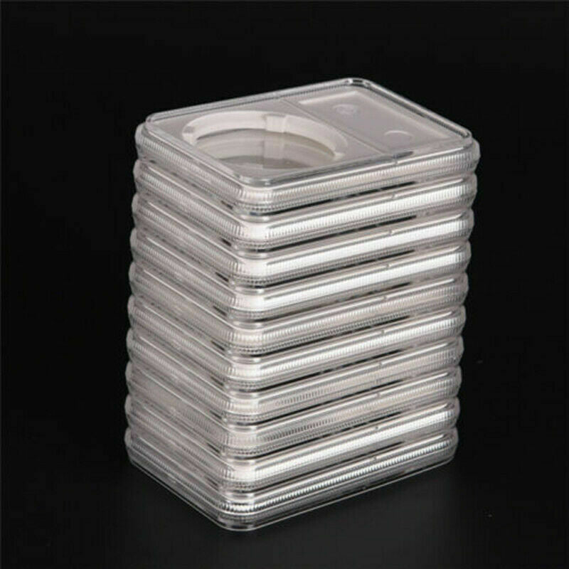 10 Coin Slabs Capacity Holder Slab Storage Box Case Plastic Fit For PCGS NGC