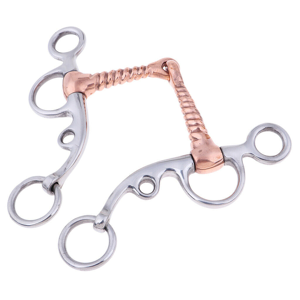 Stainless Steel 5inch Horse  with Screw Copper Inlay English Bit