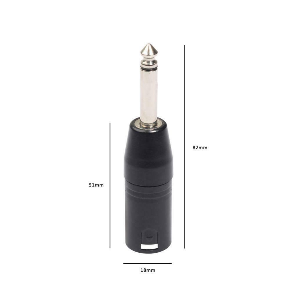 3 Pin XLR Male To 6.35mm Male Mono    Adapter Microphone