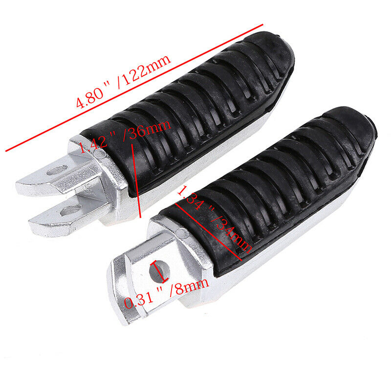 Pair Rubber 7/8" Standard Foot Pegs Motorcycle Fit For Suzuki GSX1300R 2008-12