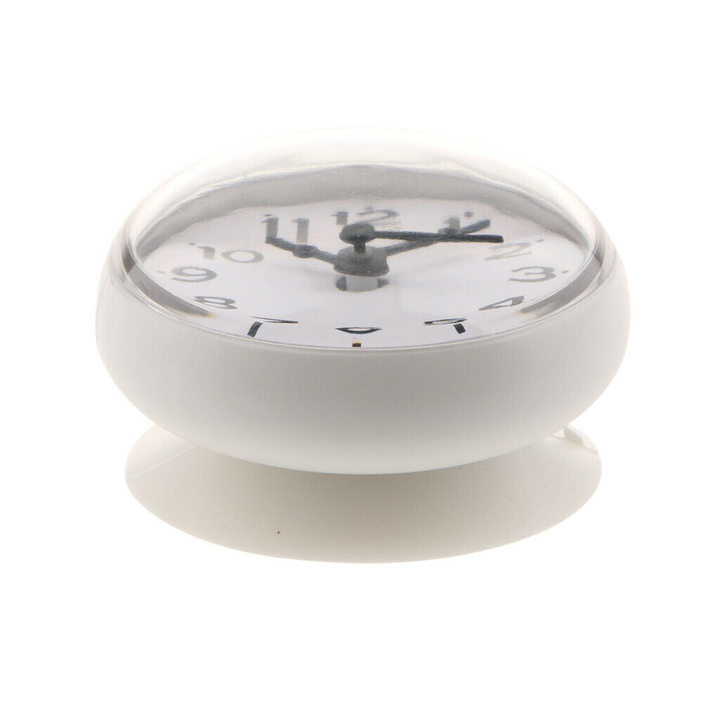 Mini Wall Mounted Kitchen Clock Waterproof Shower Clock for Mirror Glass