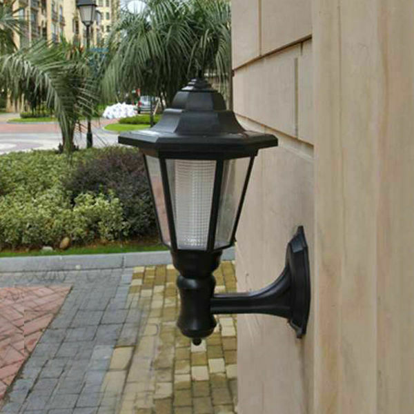 2x Solar LED Garden Landscape Light Fixture Hallway Wall Lantern Waterproof Lamp