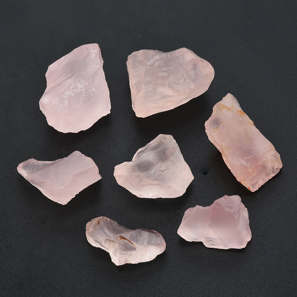 Natural Pink Rose Quartz Crystal Stone Rock Mineral Specimen Healing Collectible