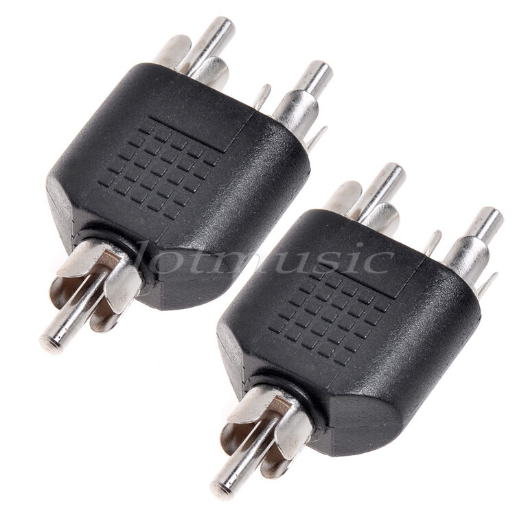 2pcs RCA One to Dual RCA Y Splitter AV Audio Jack Converter Adapter Hotsell
