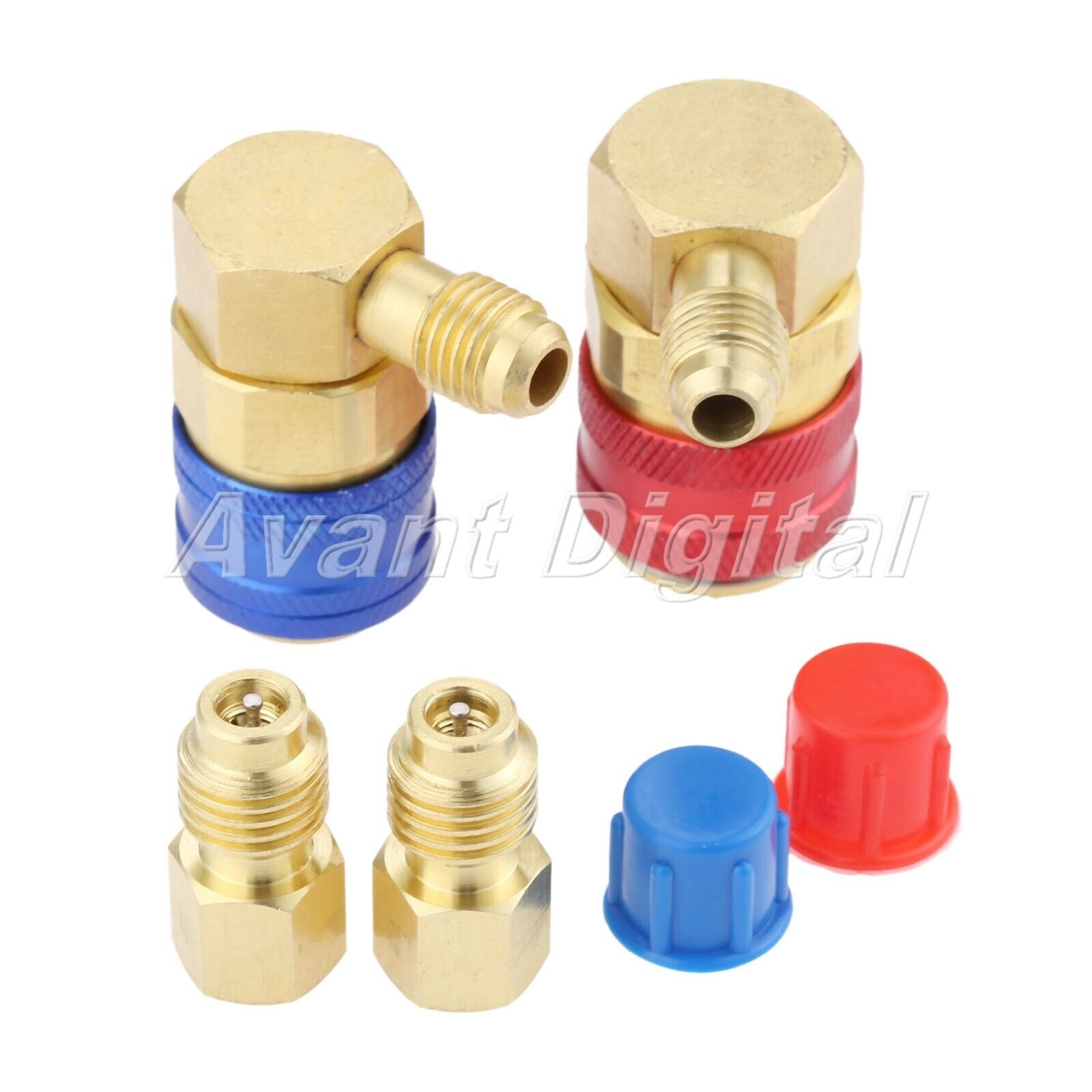 1/4" FL-Female x 1/2"ACME R-12 to R-134a Conversion tank Quick Coupler Set R134a