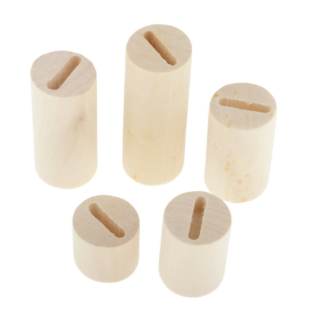 5 Pieces Wooden Ring Jewelry Display Stand Holder Organizer for Wedding Shop