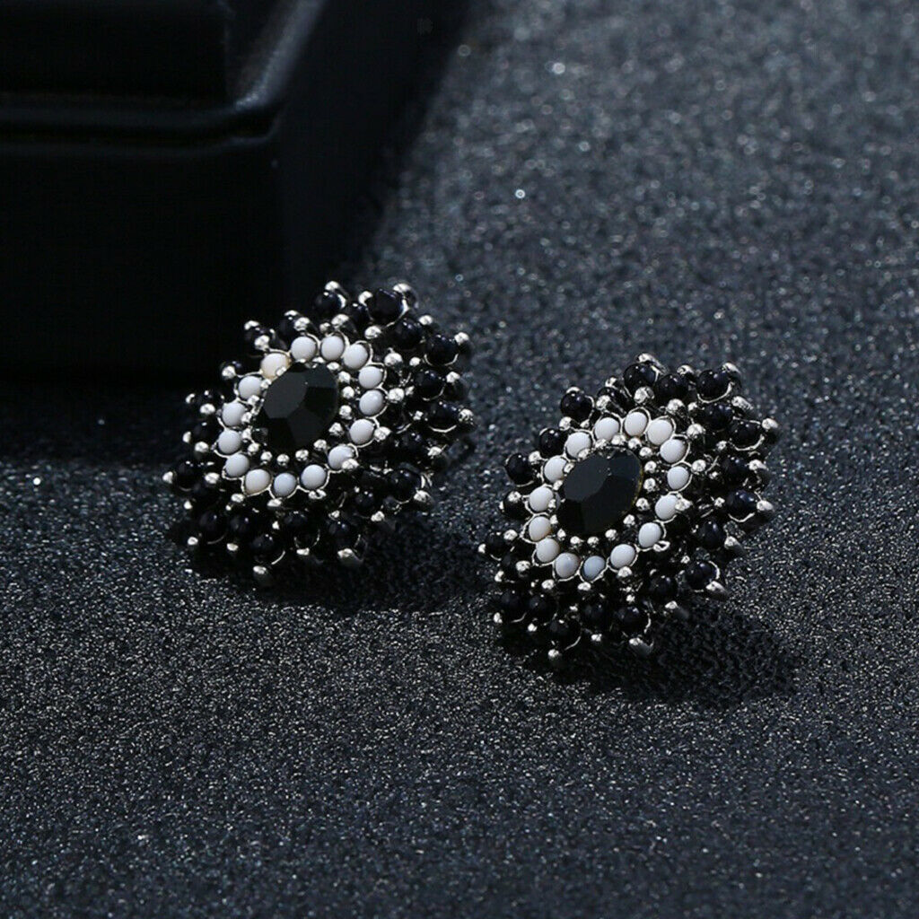 1 Pair Crystal Sunflower Stud Earrings Hypoallergenic Ear Piercing Earrings