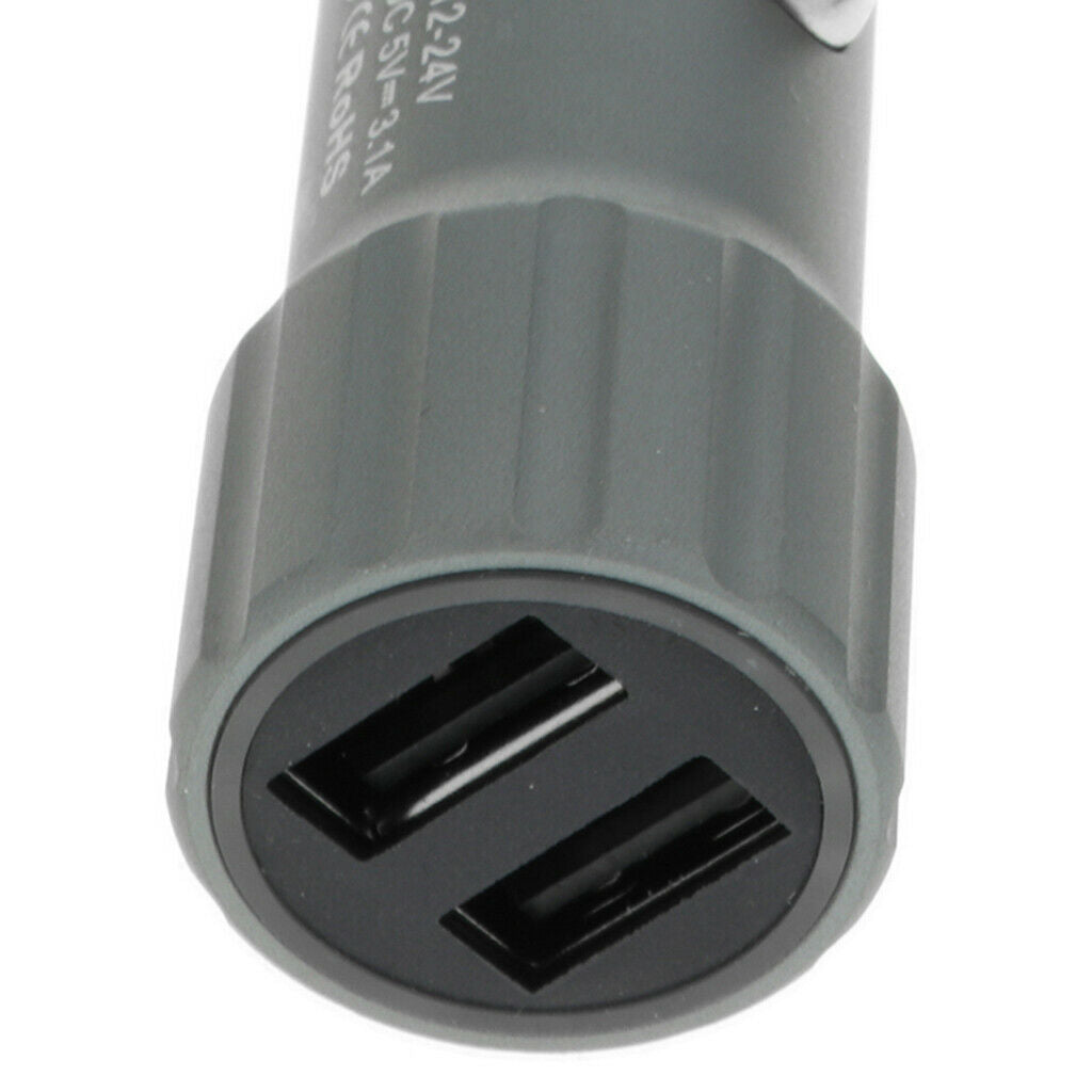 Universal Dual USB Car Charger 2 Port Adapter for Smart Phone  Ink Cyan